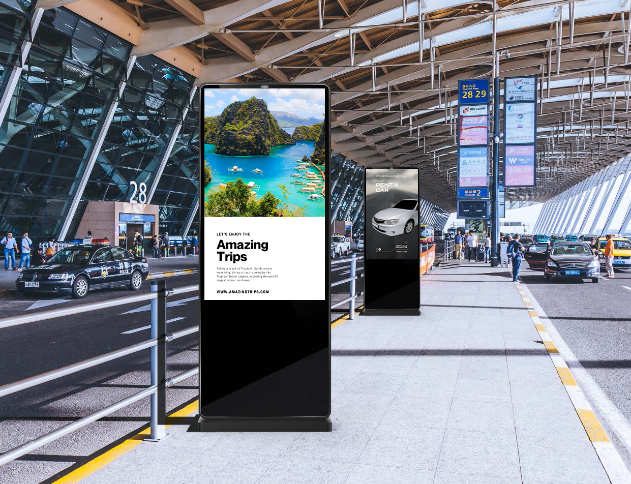 Supply LCD Advertising Screen Outdoor Digital Signage Kiosk